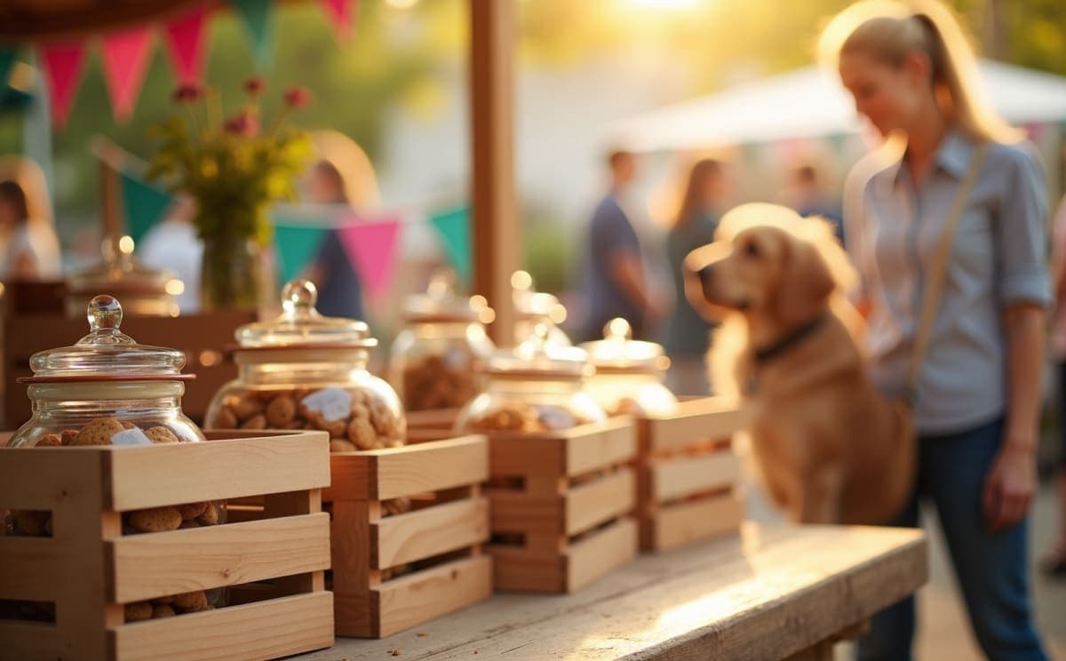 The BatDog Bakery booth at a local market